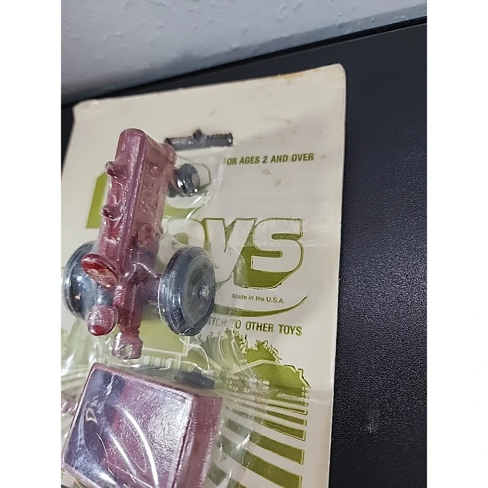 1970s Lee Farm Toys Tractor‎ Wagon, Plow, And Harrow New In Package 1712
